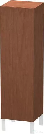 Duravit L-CUBE 132x40x36,3 cm-es, fali, 1 ajtós félmagas bútor láb nélkül, balos, amerikai dió furnér LC1178L1313