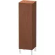 Duravit L-CUBE 132x40x36,3 cm-es, fali, 1 ajtós félmagas bútor láb nélkül, balos, amerikai dió furnér LC1178L1313