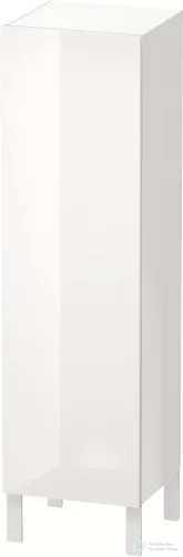 Duravit L-CUBE 132x40x36,3 cm-es, fali, 1 ajtós félmagas bútor láb nélkül, balos, fényes fehér LC1178L2222