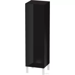   Duravit L-CUBE 132x40x36,3 cm-es, fali, 1 ajtós félmagas bútor láb nélkül, balos, lakkozott fényes fekete LC1178L4040