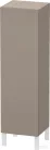 Duravit L-CUBE 132x40x36,3 cm-es, fali, 1 ajtós félmagas bútor láb nélkül, balos, matt bazalt LC1178L4343
