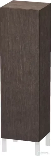 Duravit L-CUBE 132x40x36,3 cm-es, fali, 1 ajtós félmagas bútor láb nélkül, balos, sötét kefélt tölgy furnér LC1178L7272