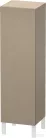 Duravit L-CUBE 132x40x36,3 cm-es, fali, 1 ajtós félmagas bútor láb nélkül, balos, matt len LC1178L7575