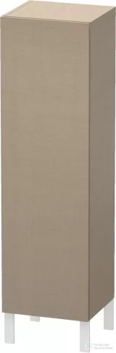 Duravit L-CUBE 132x40x36,3 cm-es, fali, 1 ajtós félmagas bútor láb nélkül, balos, matt len LC1178L7575