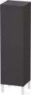 Duravit L-CUBE 132x40x36,3 cm-es, fali, 1 ajtós félmagas bútor láb nélkül, balos, szupermatt grafit LC1178L8080