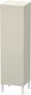 Duravit L-CUBE 132x40x36,3 cm-es, fali, 1 ajtós félmagas bútor láb nélkül, balos, szupermatt taupe LC1178L8383
