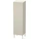 Duravit L-CUBE 132x40x36,3 cm-es, fali, 1 ajtós félmagas bútor láb nélkül, balos, szupermatt taupe LC1178L8383