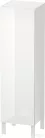 Duravit L-CUBE 132x40x36,3 cm-es, fali, 1 ajtós félmagas bútor láb nélkül, balos, lakkozott fényes fehér LC1178L8585
