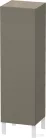 Duravit L-CUBE 132x40x36,3 cm-es, fali, 1 ajtós félmagas bútor láb nélkül, balos, lakkozott matt szürke LC1178L9090