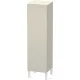 Duravit L-CUBE 132x40x36,3 cm-es, fali, 1 ajtós félmagas bútor láb nélkül, balos, matt taupe LC1178L9191