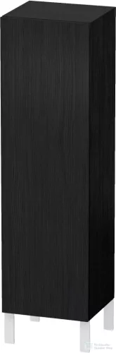 Duravit L-CUBE 132x40x36,3 cm-es, fali, 1 ajtós félmagas bútor láb nélkül, jobbos, matt fekete tölgy LC1178R1616