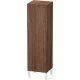 Duravit L-CUBE 132x40x36,3 cm-es, fali, 1 ajtós félmagas bútor láb nélkül, jobbos, matt sötét dió LC1178R2121
