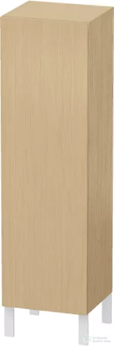 Duravit L-CUBE 132x40x36,3 cm-es, fali, 1 ajtós félmagas bútor láb nélkül, jobbos, natúr tölgy LC1178R3030
