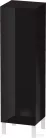 Duravit L-CUBE 132x40x36,3 cm-es, fali, 1 ajtós félmagas bútor láb nélkül, jobbos, lakkozott fényes fekete LC1178R4040