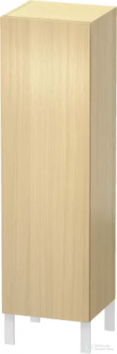 Duravit L-CUBE 132x40x36,3 cm-es, fali, 1 ajtós félmagas bútor láb nélkül, jobbos, mediterrán tölgy furnér LC1178R7171