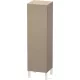 Duravit L-CUBE 132x40x36,3 cm-es, fali, 1 ajtós félmagas bútor láb nélkül, jobbos, matt len LC1178R7575