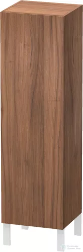 Duravit L-CUBE 132x40x36,3 cm-es, fali, 1 ajtós félmagas bútor láb nélkül, jobbos, matt dió LC1178R7979