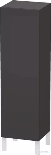 Duravit L-CUBE 132x40x36,3 cm-es, fali, 1 ajtós félmagas bútor láb nélkül, jobbos, szupermatt grafit LC1178R8080