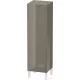 Duravit L-CUBE 132x40x36,3 cm-es, fali, 1 ajtós félmagas bútor láb nélkül, jobbos, lakkozott fényes szürke LC1178R8989
