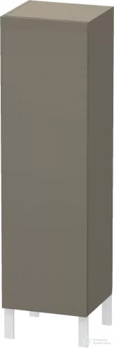 Duravit L-CUBE 132x40x36,3 cm-es, fali, 1 ajtós félmagas bútor láb nélkül, jobbos, lakkozott matt szürke LC1178R9090
