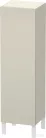 Duravit L-CUBE 132x40x36,3 cm-es, fali, 1 ajtós félmagas bútor láb nélkül, jobbos, matt taupe LC1178R9191