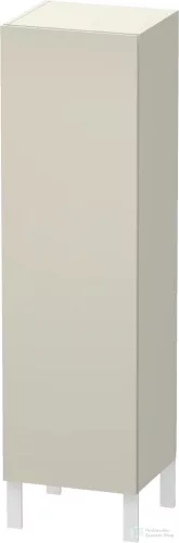 Duravit L-CUBE 132x40x36,3 cm-es, fali, 1 ajtós félmagas bútor láb nélkül, jobbos, matt taupe LC1178R9191