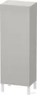 Duravit L-CUBE 132x50x36,3 cm-es, fali, 1 ajtós félmagas bútor láb nélkül, balos, matt betonszürke LC1179L0707