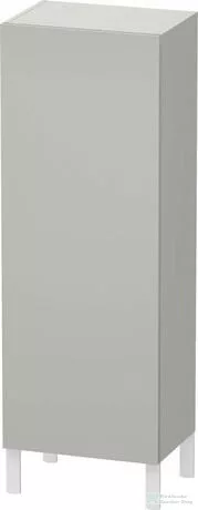 Duravit L-CUBE 132x50x36,3 cm-es, fali, 1 ajtós félmagas bútor láb nélkül, balos, matt betonszürke LC1179L0707