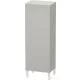 Duravit L-CUBE 132x50x36,3 cm-es, fali, 1 ajtós félmagas bútor láb nélkül, balos, matt betonszürke LC1179L0707
