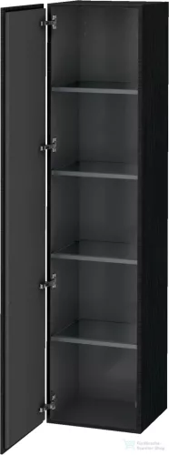 Duravit L-CUBE 176x40x36,3 cm-es, 1 ajtós szekrény láb nélkül, balos, matt fekete tölgy LC1180L1616