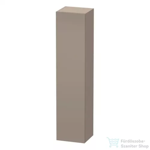 Duravit L-CUBE 176x40x36,3 cm-es, 1 ajtós szekrény láb nélkül, balos, matt bazalt LC1180L4343
