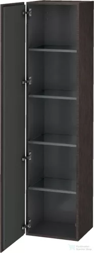Duravit L-CUBE 176x40x36,3 cm-es, 1 ajtós szekrény láb nélkül, balos, sötét kefélt tölgy (furnér) LC1180L7272