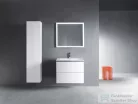 Duravit L-CUBE 176x40x36,3 cm-es, 1 ajtós szekrény láb nélkül, balos, lakkozott fényes fehér LC1180L8585