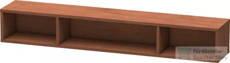 Duravit L-CUBE 80x12x14 cm-es fali polc rögzítőszettel, amerikai dió furnér LC120001313