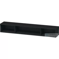   Duravit L-CUBE 80x12x14 cm-es fali polc rögzítőszettel, matt fekete tölgy LC120001616