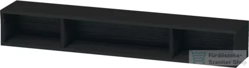 Duravit L-CUBE 80x12x14 cm-es fali polc rögzítőszettel, matt fekete tölgy LC120001616