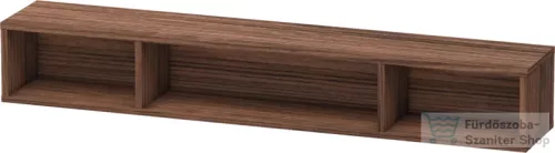 Duravit L-CUBE 80x12x14 cm-es fali polc rögzítőszettel, matt sötét dió LC120002121