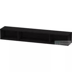   Duravit L-CUBE 80x12x14 cm-es fali polc rögzítőszettel, lakkozott fényes fekete LC120004040