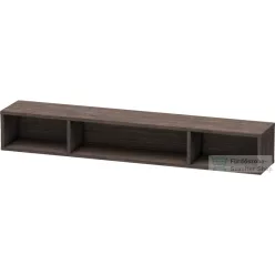   Duravit L-CUBE 80x12x14 cm-es fali polc rögzítőszettel, sötét kefélt tölgy (furnér) LC120007272