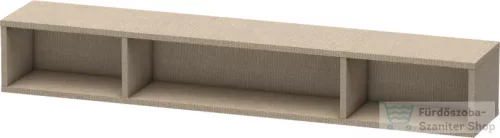 Duravit L-CUBE 80x12x14 cm-es fali polc rögzítőszettel, matt len LC120007575