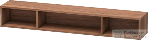Duravit L-CUBE 80x12x14 cm-es fali polc rögzítőszettel, matt dió LC120007979