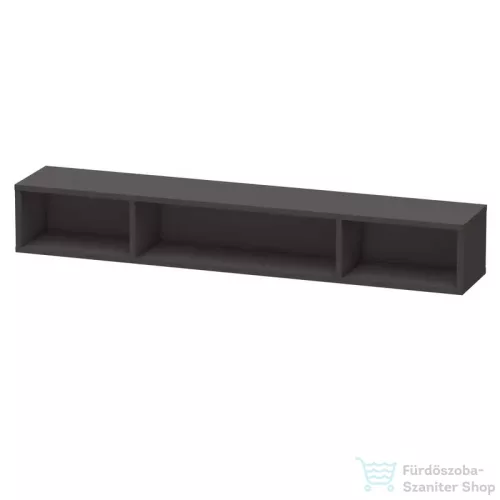 Duravit L-CUBE 80x12x14 cm-es fali polc rögzítőszettel, szupermatt grafit LC120008080