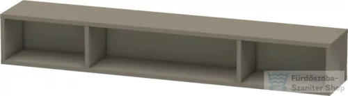 Duravit L-CUBE 80x12x14 cm-es fali polc rögzítőszettel, lakkozott fényes szürke LC120008989