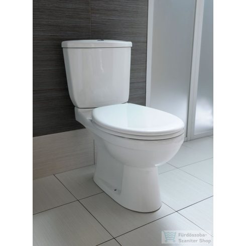 AQUALINE JUAN monoblokkos WC, hátsó kifolyású, króm duál gombos öblítőmechanika (LC2154)