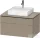 Duravit L-CUBE 82x55 cm-es, 2 fiókos alsószekrény mosdó és csaptelep nélkül, matt len LC4880075750000