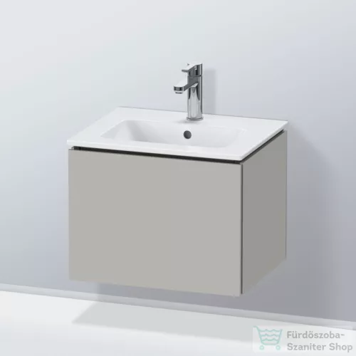Duravit L-CUBE 52x41 cm-es, 1 fiókos alsószekrény mosdó nélkül, matt betonszürke LC611800707