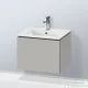 Duravit L-CUBE 52x41 cm-es, 1 fiókos alsószekrény mosdó nélkül, matt betonszürke LC611800707