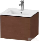 Duravit L-CUBE 52x41 cm-es, 1 fiókos alsószekrény mosdó nélkül, amerikai dió furnér LC611801313