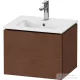 Duravit L-CUBE 52x41 cm-es, 1 fiókos alsószekrény mosdó nélkül, amerikai dió furnér LC611801313