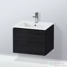 Duravit L-CUBE 52x41 cm-es, 1 fiókos alsószekrény mosdó nélkül, matt fekete tölgy LC611801616